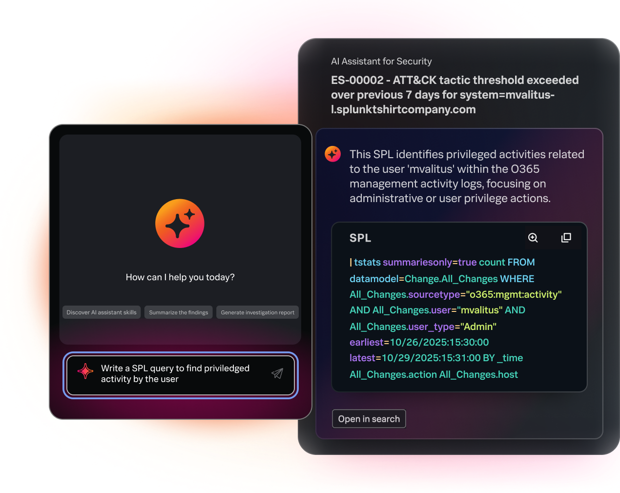 Stay ahead of threats with out-of-the-box AI and agentic workflows